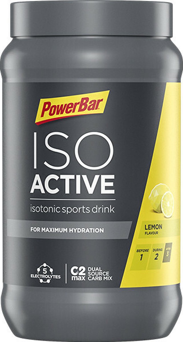 Goedkoopste Powerbar sportdrank | Iso Active | Lemon | 600 gram - 9 liter