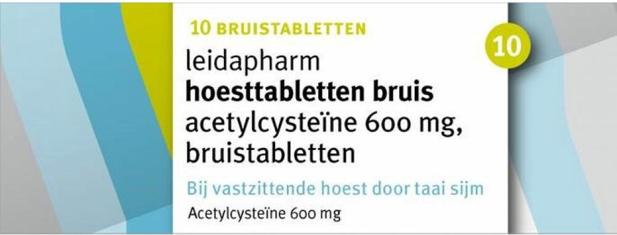 Goedkoopste Leidapharm Hoesttabletten Acetylcysteïne 600mg - 1 x 10 bruistabletten