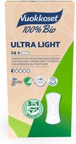 Vuokkoset Ultra Light Inlegkruisjes - 100% Biologisch - 24 stuks - Ultra Dun - Nordic Swan Eco Label - Vegan