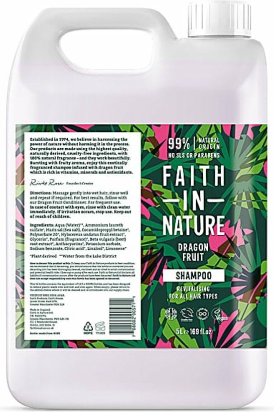Faith in Nature Dragon Fruit Shampoo Navulverpakking