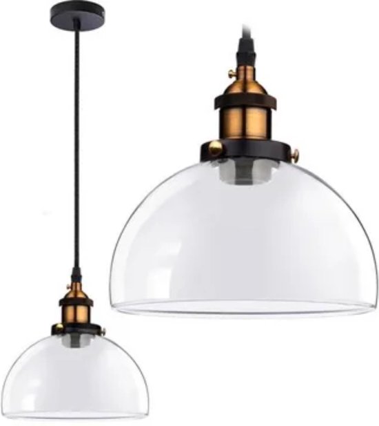 Lampe suspendue TooLight Verto APP046-1CP - E27 - 25 x 28 cm - Transparente
