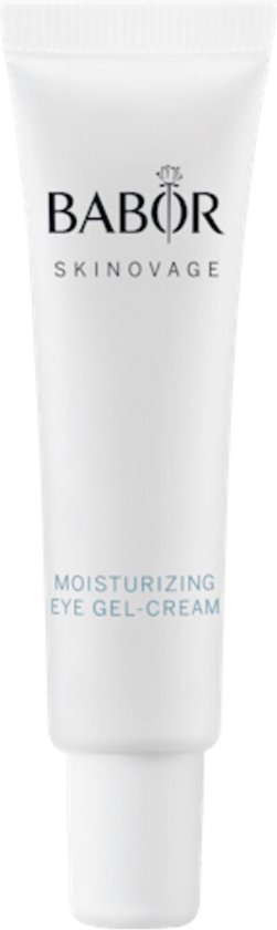 Witte tube van Babor Skinovage Moisturizing Eye Gel-Cream.