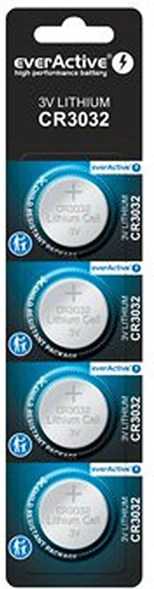 4 x everActive CR3032 mini lithium battery