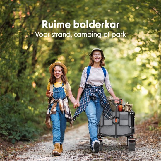 LifeGoods Bolderkar - XL - Opvouwbaar - 200L - 100KG Draagkracht - Grijs van LifeGoods — afbeelding 3