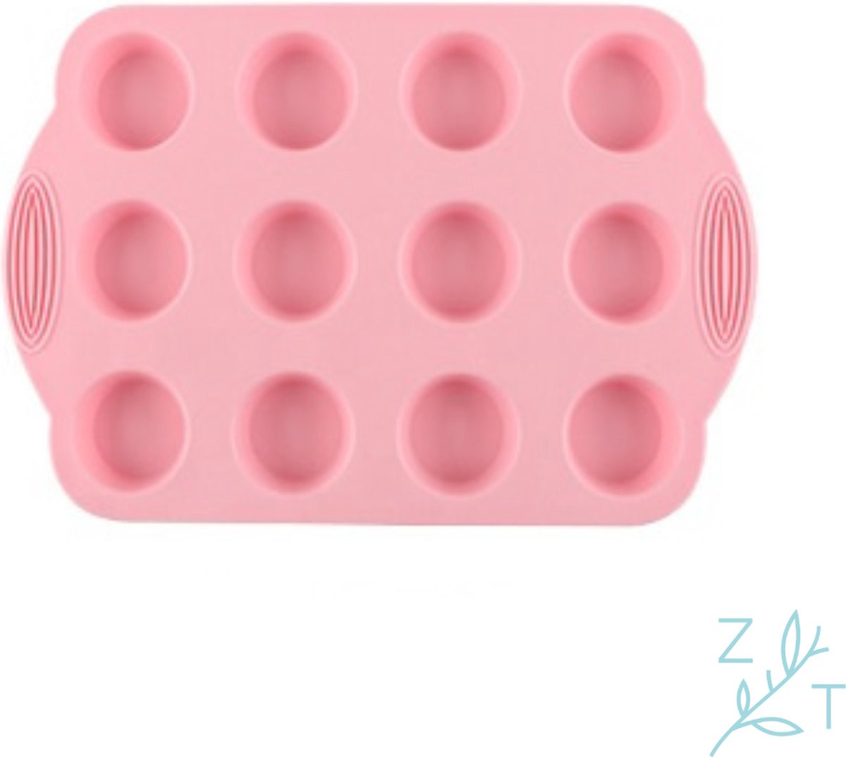 ZijTak - Mini muffin per 12 - Cupcake - Cake - Taart - Gebak - Bakken - Silicone - Roze