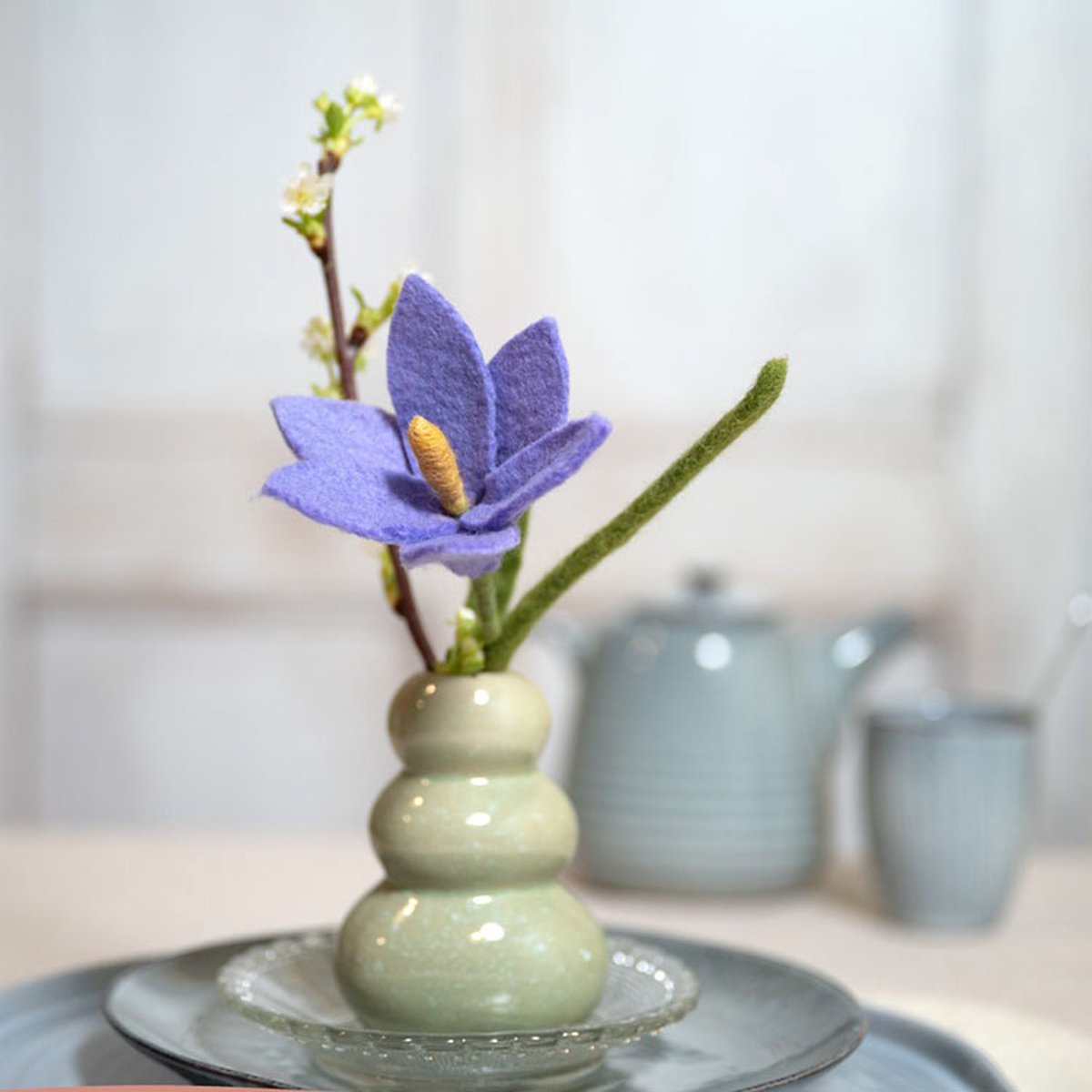 Bloem Vilt - Krokus Lila - 25cm - Fairtrade Sjaalmetverhaal