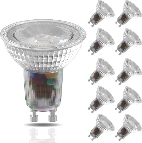 Lampe intelligente Calex - Set de 10 pièces - Siècle des Lumières LED Wifi - Source de lumière Smart GU10 - Intensité variable - Lumière Wit chaud - 4,9 W