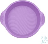 ZijTak - Ronde bakvorm - bakblik - bakken - cake - taart - gebak vorm - taartvorm - silicone - paars