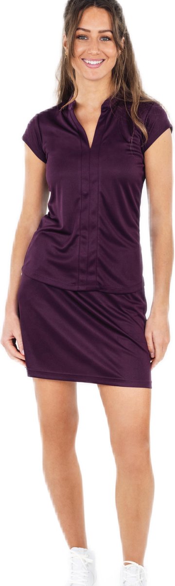 Func Factory dames Poloshirt Ace aubergine maat 40 van Func Factory — afbeelding 4