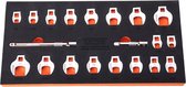 kraaienpootsleutelset kraaienpootsleutel 20-delig 3/8 inch koppel, kraaienpootsleutel 10 metrisch & 8 SAE maten steeksleutelset, steeksleutel dopsleutel, kraaienpootsleutel