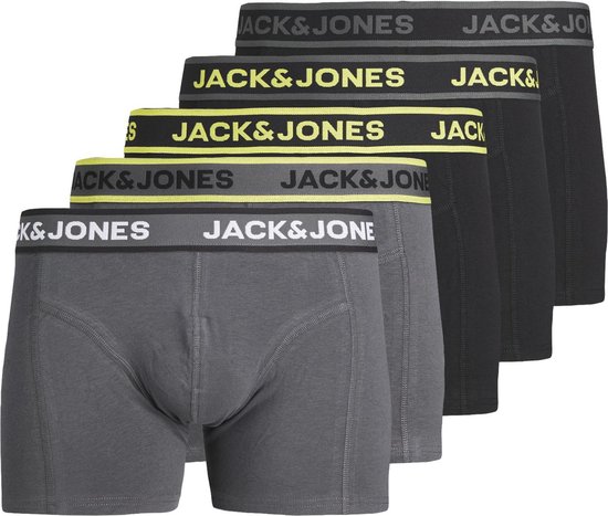 JACK&JONES ADDITIONALS JACSPEED SOLID TRUNKS 5 PACK BOX Heren Onderbroek - Maat S