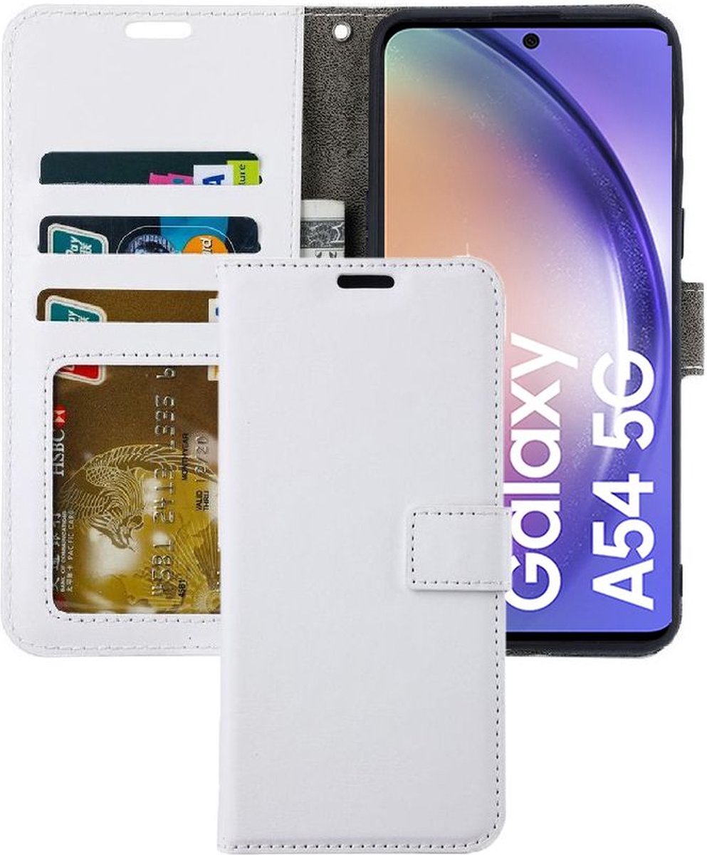Portemonnee Book Case Hoesje Geschikt voor: Samsung Galaxy A54 - Wit