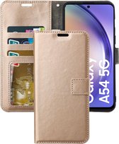 Portemonnee Book Case Hoesje Geschikt voor: Samsung Galaxy A54 - Goud