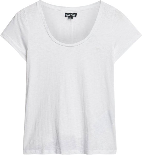 T-shirt Femme Superdry Scoop Neck Tee - Wit - Taille S