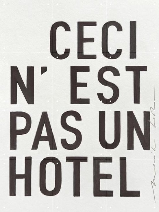IXXI Hotel - black - Wanddecoratie - Typografie en quotes - 60 x 80 cm