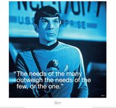 Kunstdruk Star Trek Spock iQuote 40x40cm