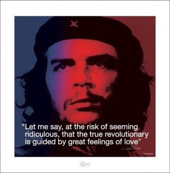 Kunstdruk Che Guevara iQuote 40x40cm