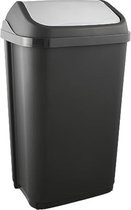 Afvalbak 50 liter - Afvalemmer 50 liter - ‎38,5 x 29 x 66 cm - Grafietgrijs/50L