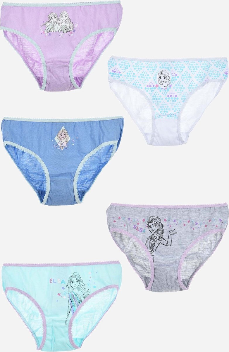 Disney Frozen Onderbroek - Set van 5 slips - 6/8 Jaar Mintgroen
