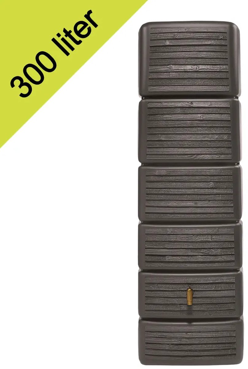 Regenton Slim - Wood Decor Dark - 300 Liter