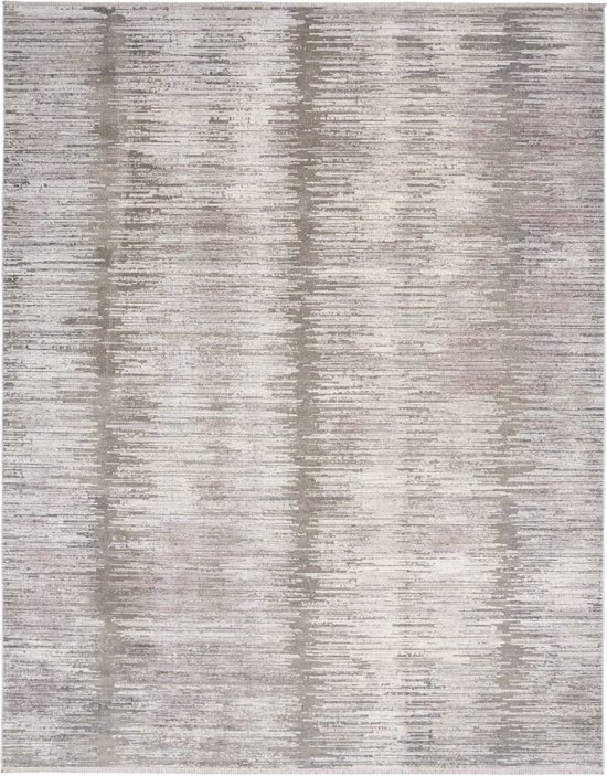 Vloerkleed Nourison Abstract Hues Grey White ABH03 - maat 66 x 244 cm