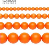 Swarovski Elements, 50 stuks Swarovski Parels, 8mm (40cm), neon orange, 5810