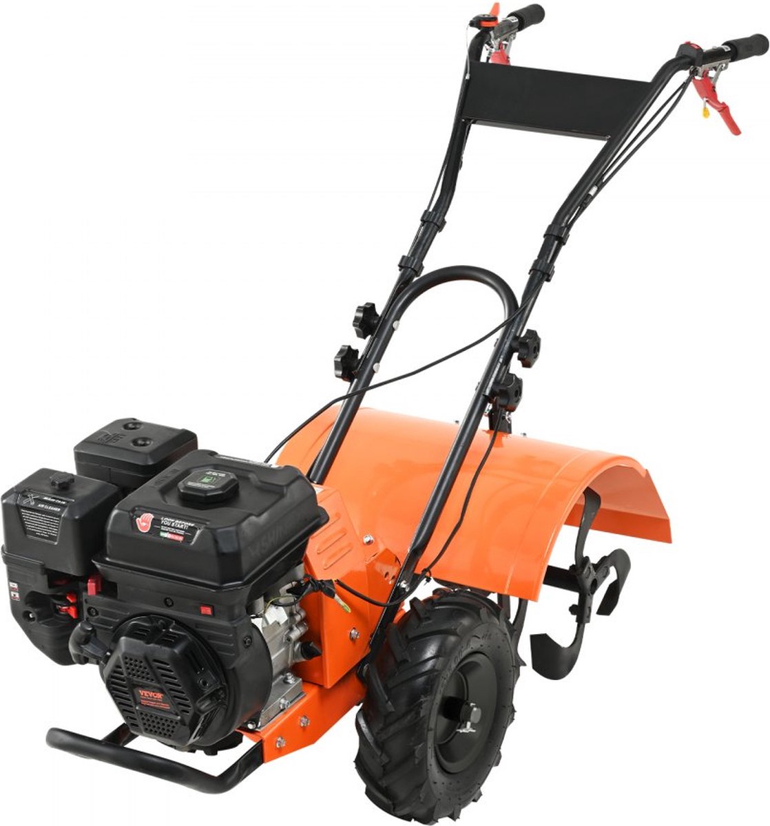 Tuinfrees 212CC waterverplaatsing motorschoffel op gas 490mm teeltbreedte motorfrees 100mm teeltdiepte grondschoffel 65Mn teeltmesfrees 1680x500x1000mm cultivator
