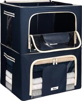 Starre opvouwbare kledingopbergbox met ritssluiting, opbergtas voor dekbedden, kleding, beddengoed, opbergdoos voor kleding – kledingdoos