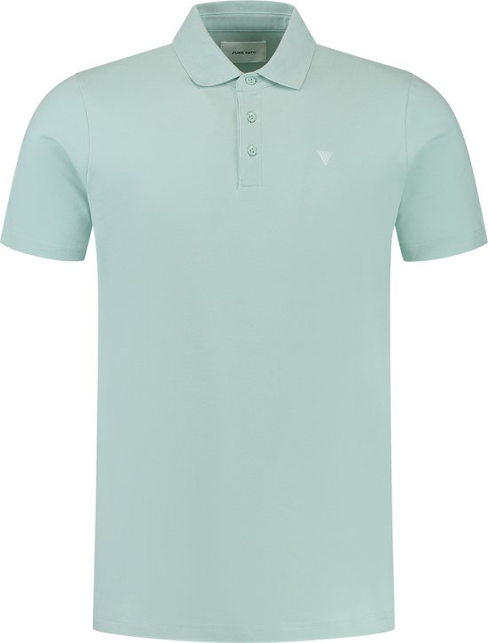 Purewhite - Heren Slim fit T-shirts Polo SS - Mint - Maat XL
