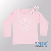VIB® - Baby T-Shirt 100% Very Important Baby (Roze)-(3-6 mnd) - Babykleertjes - Baby cadeau