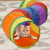 kattentunnel, opvouwbare kattentunnel, kattenspeelgoed, ‎28.5 x 28.3 x 4 cm