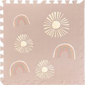 NilaFee® - Speelmat - Foam - Baby - Speelkleed - Kruipmat - 180 x 120 x 1.5 cm - Puzzelmat - Opbergtas - Regenboog Roze