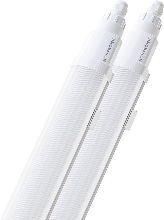 HOFTRONIC - Q-series – 2-pack LED TL armaturen 120cm – IP65 – 36W 4320lm – 120lm/W – 4000K neutraal wit – koppelbaar