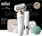 Bol.com Braun Silk·épil 9 Flex SkinSpa - Epilator Voor Eenvoudig Ontharen - 9-481 3D - Wit/goud aanbieding