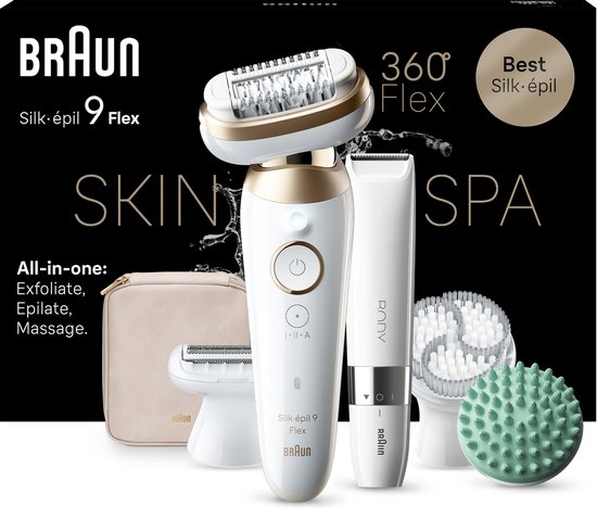 Foto: Braun silk pil 9 flex skinspa epilator voor eenvoudig ontharen 9 481 3d wit goud