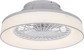 QAZQA emily - Ventilateur de plafond LED moderne avec lampe - 1 lumière - Ø 47 cm - Wit - Salon | Chambre à coucher | Cuisine