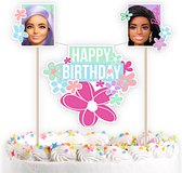 Taart Topper Happy Birthday - Barbie