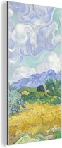 Décoration murale Métal - Peinture Aluminium Industriel - Champ de blé avec cyprès - Vincent van Gogh - 40x80 cm - Dibond - Photo sur aluminium - Décoration murale industrielle - Pour le salon/chambre