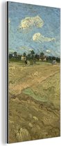 Décoration murale Métal - Peinture Aluminium - Champs Labourés - Vincent van Gogh - 20x40 cm