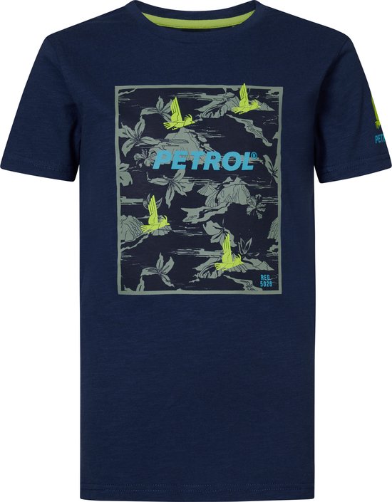 Petrol Industries - T-shirt Garçons à imprimé dans le dos Nimbus - Blauw - Taille 140