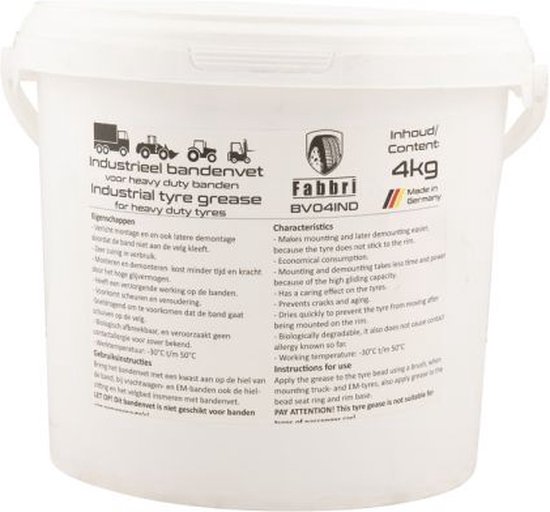 Bandenmontagepasta, Bandenvet ZWART 5 Kg