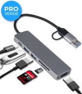 Nuvance - USB C Hub 3.0 - 5 Poorten - USB Splitter - USB C Dock - Micro SD Card Reader USB C - Grijs