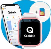 Qlokkie Kiddo Next - Smartwatch kinderen - GPS Horloge kind - GPS Tracker - Whatsapp - Videobellen - Veiligheidsgebied instellen - SOS Alarmfuncties - Inclusief simkaart en mobiele app - Roze