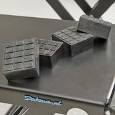 Datona® Opvulblokken voor hefbrug 25 mm hoog - 4 stuks - Zwart
