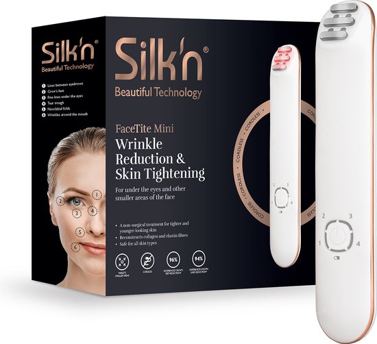 Silk'n huidverjongingsapparaat gezicht - Voor strakke huid met minder rimpels - Anti-aging LED-technologie - FaceTite Mini - Skincare