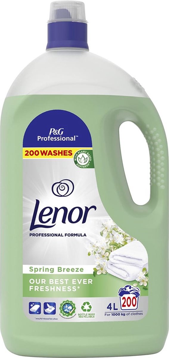 Goedkoopste Lenor Professional Wasverzachter Spring Breeze - 200 wasbeurten - 4 L