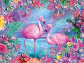 Diamond Painting Set Flamingo 40x30cm Full size ronde steentjes