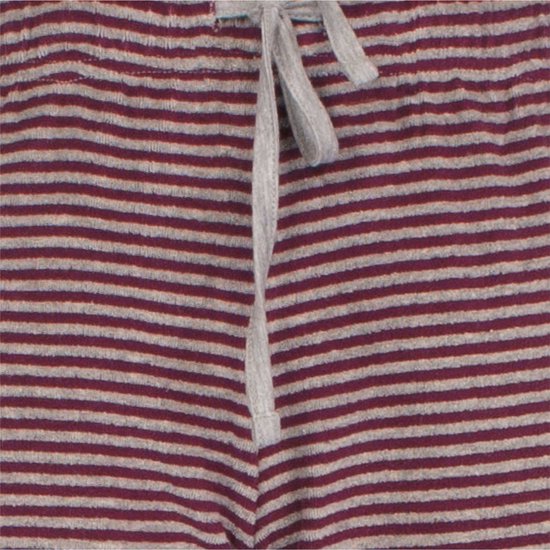 Tenderness-Pyjama pour dames-Terrycloth-Pantalon à motif rayé-Rouge. - Taille XXL