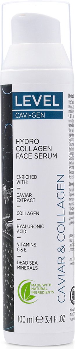 Level - Dead Sea Minerals Caviar & Collagen - Hydro Collagen Face Serum 100 ml (Dode Zee Mineralen Kaviaar & Collageen - Hydro Collageen Gezichtsserum)