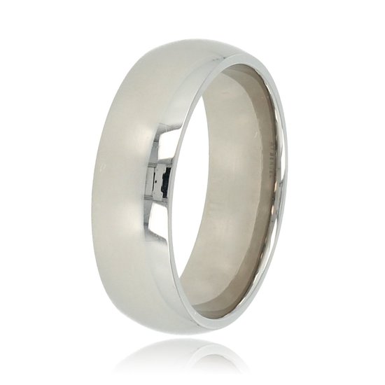 My Bendel - Gladde stapelring zilverkleurig 6 mm - Glade zilverkleurige aanschuifring - Met luxe cadeauverpakking